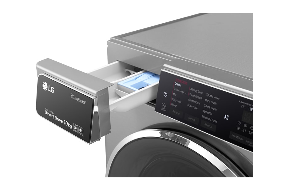 LG غسالة إل جي TurboWash لون فضي فولاذي سعة 10 كجم, FH4U1JBSK6, thumbnail 9